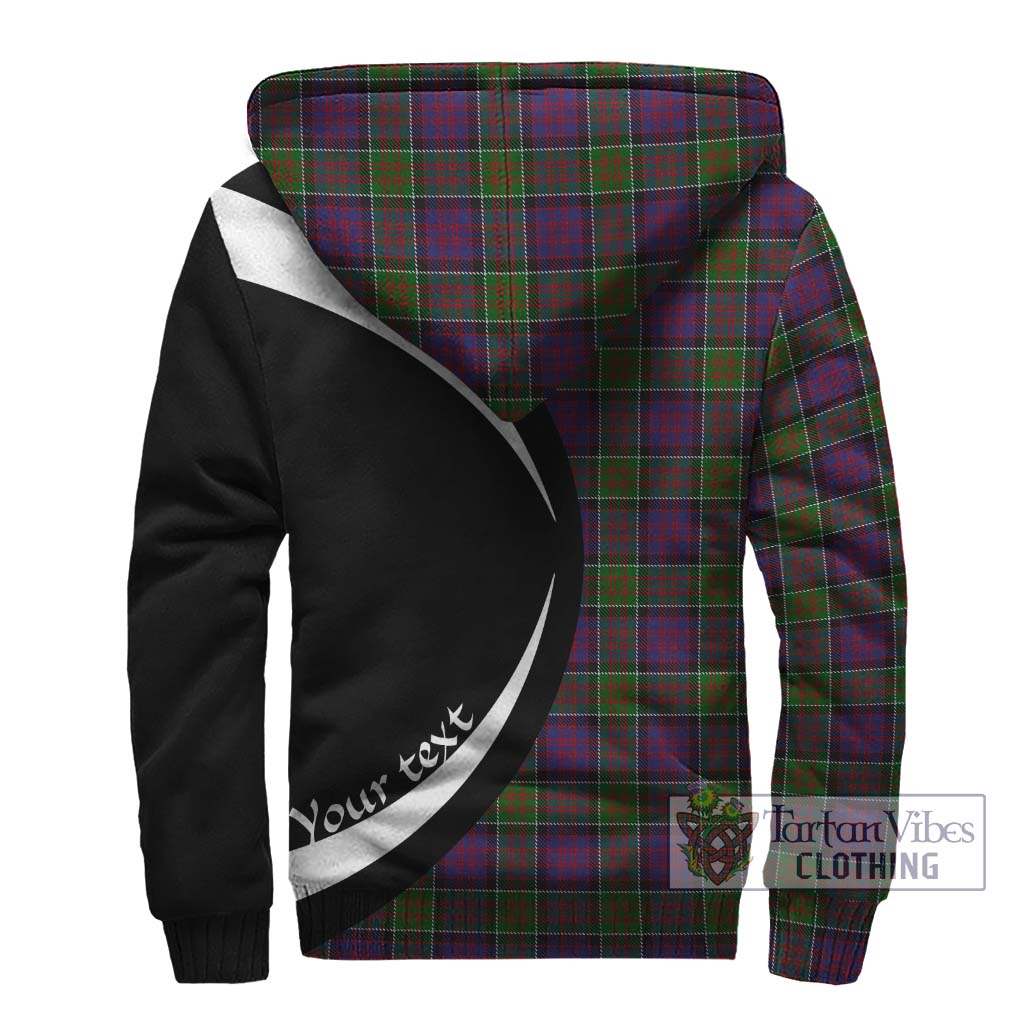 Donald of Clan Ranald Modern Tartan Sherpa Hoodie with Family Crest Circle Style - Tartan Vibes Clothing