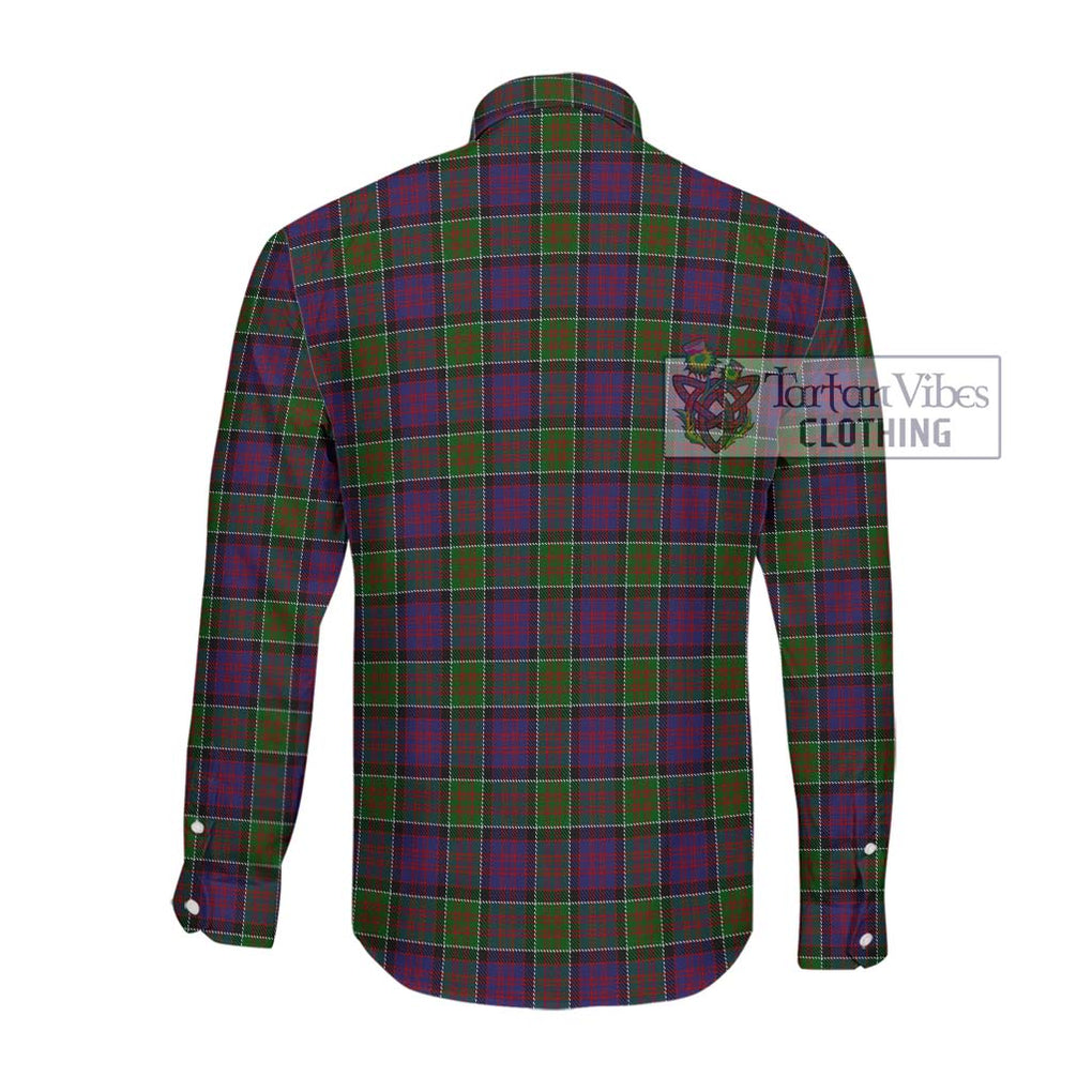 Donald of Clan Ranald Modern Tartan Long Sleeve Button Shirt with Family Crest DNA In Me Style - Tartanvibesclothing Shop