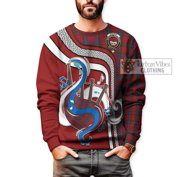 Donald of Glenaladale Tartan Sweatshirt with Epic Bagpipe Style