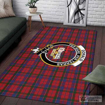 Donald of Glenaladale Tartan Area Rug with Family Crest
