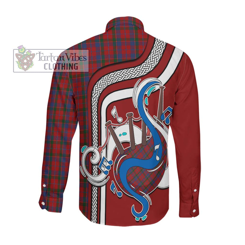 Donald of Glenaladale Tartan Long Sleeve Button Shirt with Epic Bagpipe Style Men's Shirt - Tartanvibesclothing Shop