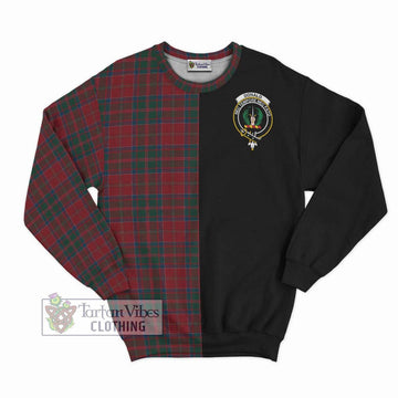 Donald of Glencoe Tartan Sweatshirt with Family Crest and Half Of Me Style