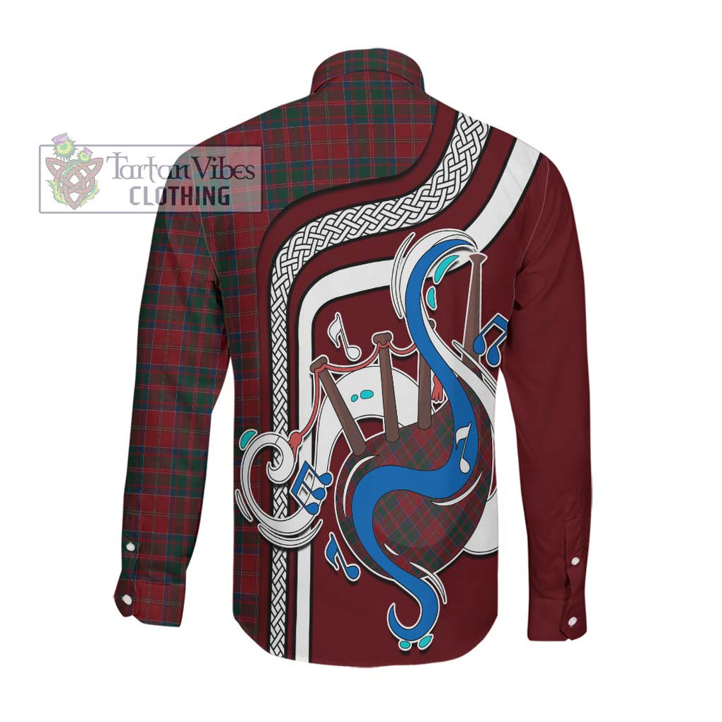 Donald of Glencoe Tartan Long Sleeve Button Shirt with Epic Bagpipe Style Men's Shirt - Tartanvibesclothing Shop