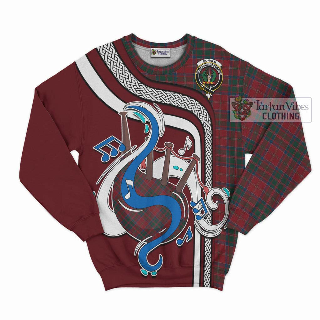 Donald of Glencoe Tartan Sweatshirt with Epic Bagpipe Style - Tartanvibesclothing Shop