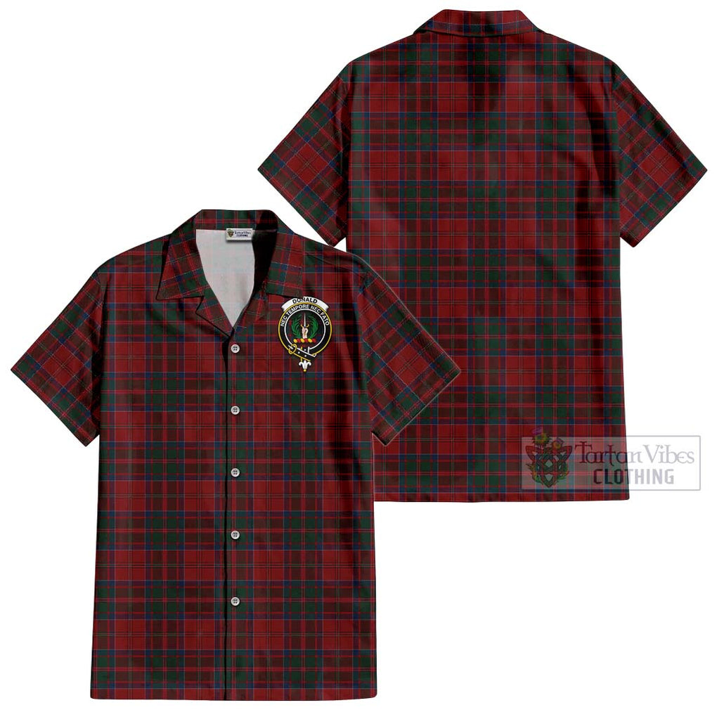 Donald of Glencoe Tartan Cotton Hawaiian Shirt with Family Crest Kid - Tartan Vibes Clothing