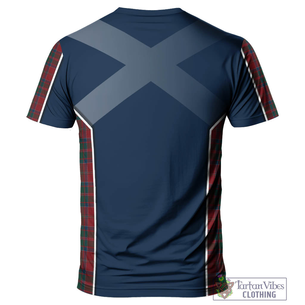 Tartan Vibes Clothing Donald of Glencoe Tartan T-Shirt with Family Crest and Scottish Thistle Vibes Sport Style