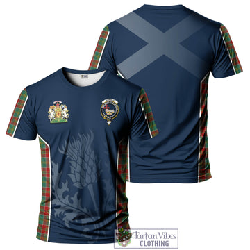 Donald of Kingsburgh Tartan T-Shirt with Family Crest and Scottish Thistle Vibes Sport Style