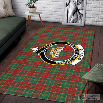 Donald of Kingsburgh Tartan Area Rug with Family Crest