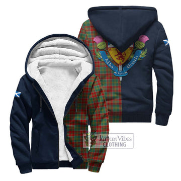 Donald of Kingsburgh Tartan Sherpa Hoodie Alba with Scottish Lion Royal Arm Half Style