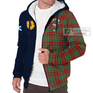 Donald of Kingsburgh Tartan Sherpa Hoodie Alba with Scottish Lion Royal Arm Half Style