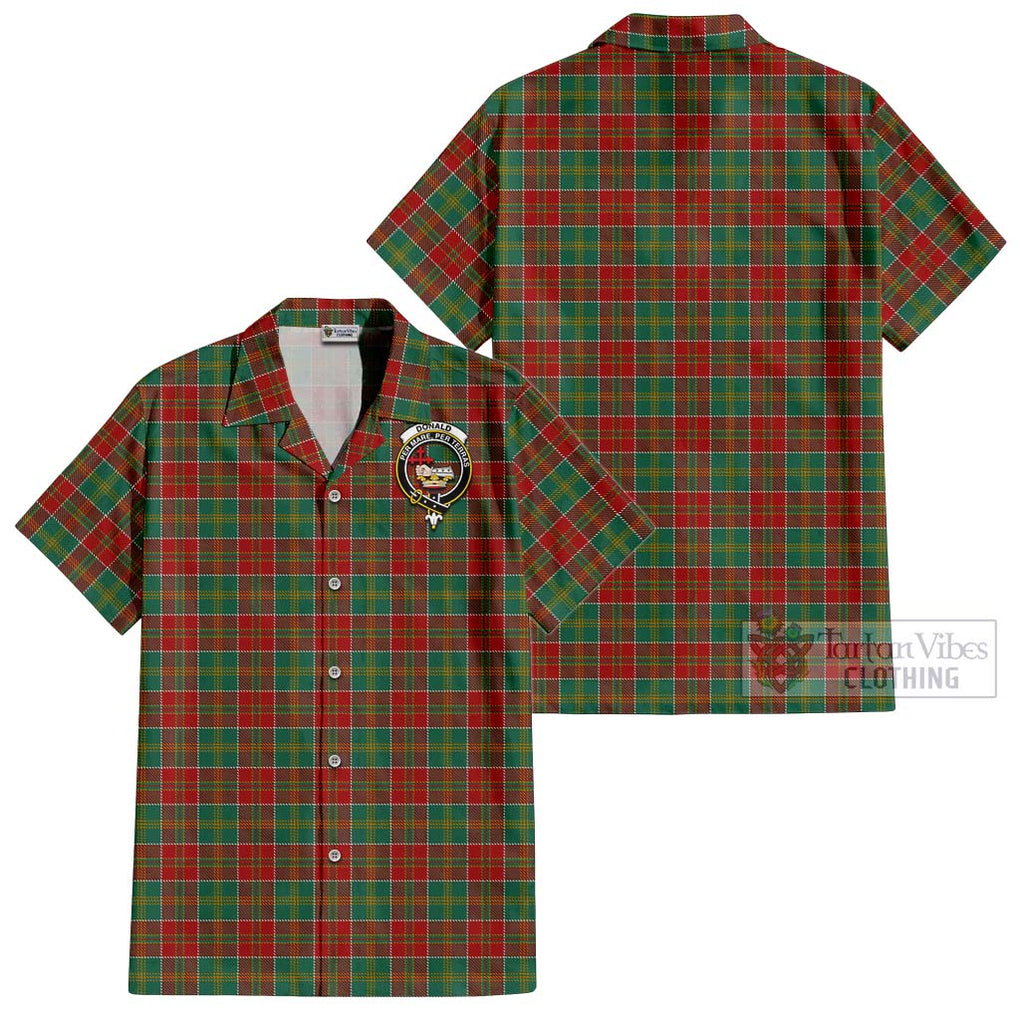 Donald of Kingsburgh Tartan Cotton Hawaiian Shirt with Family Crest Kid - Tartan Vibes Clothing