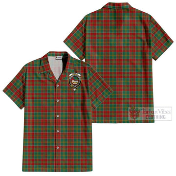 Donald of Kingsburgh Tartan Cotton Hawaiian Shirt with Family Crest