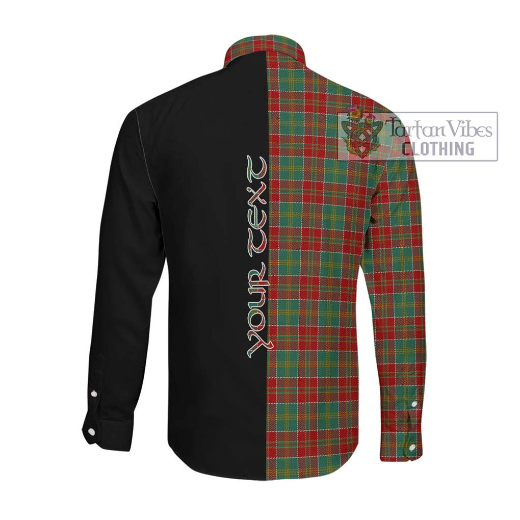 Donald of Kingsburgh Tartan Long Sleeve Button Shirt with Family Crest and Half Of Me Style Men's Shirt - Tartanvibesclothing Shop