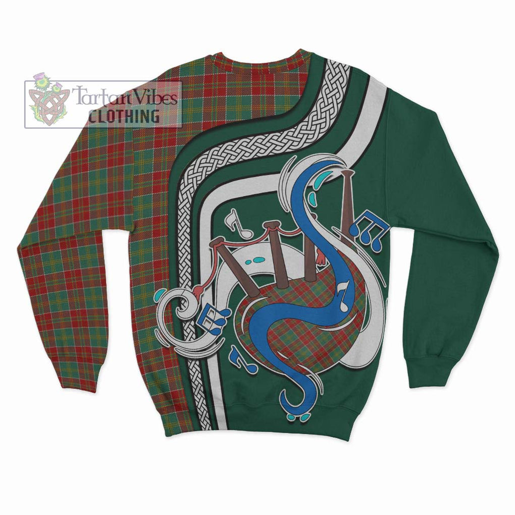 Donald of Kingsburgh Tartan Sweatshirt with Epic Bagpipe Style - Tartanvibesclothing Shop