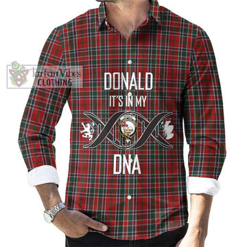 Donald of Lochmaddy Tartan Long Sleeve Button Shirt with Family Crest DNA In Me Style