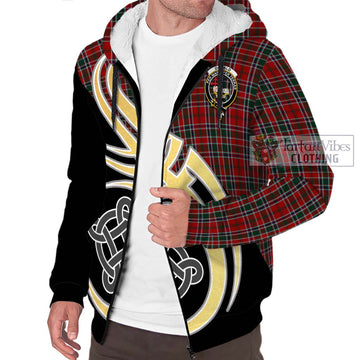 Donald of Lochmaddy Tartan Sherpa Hoodie with Family Crest and Celtic Symbol Style