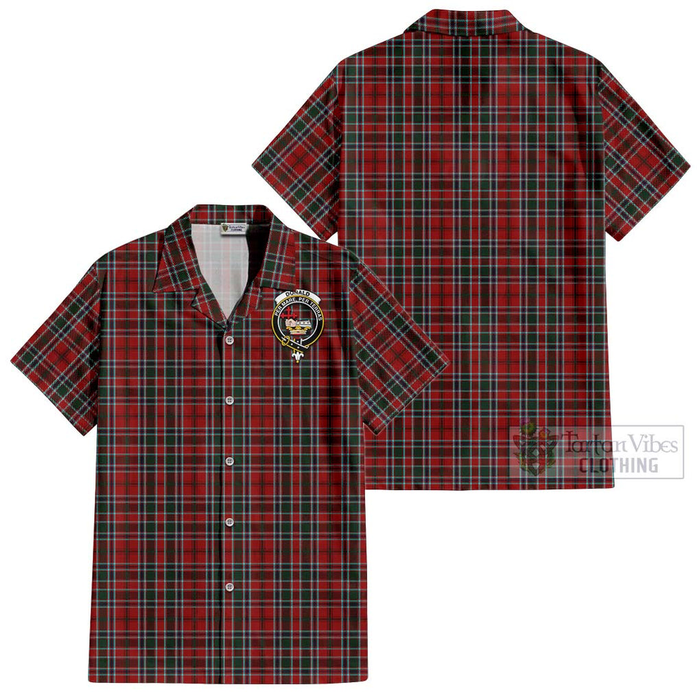 Donald of Lochmaddy Tartan Cotton Hawaiian Shirt with Family Crest Kid - Tartan Vibes Clothing