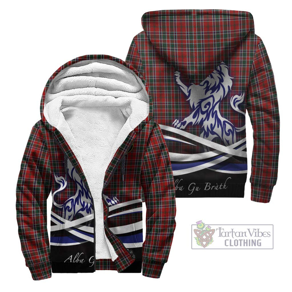 Donald of Lochmaddy Tartan Sherpa Hoodie with Alba Gu Brath Regal Lion Emblem Unisex - Tartanvibesclothing Shop