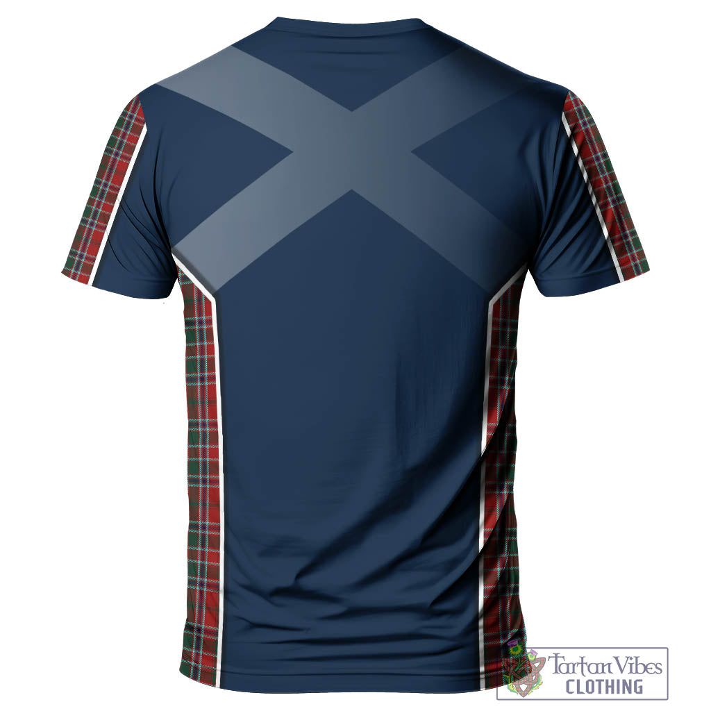 Tartan Vibes Clothing Donald of Lochmaddy Tartan T-Shirt with Family Crest and Scottish Thistle Vibes Sport Style