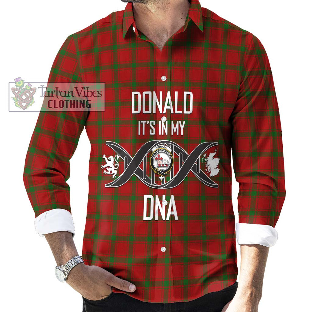 Donald of Sleat Tartan Long Sleeve Button Shirt with Family Crest DNA In Me Style Men's Shirt S - Tartanvibesclothing Shop