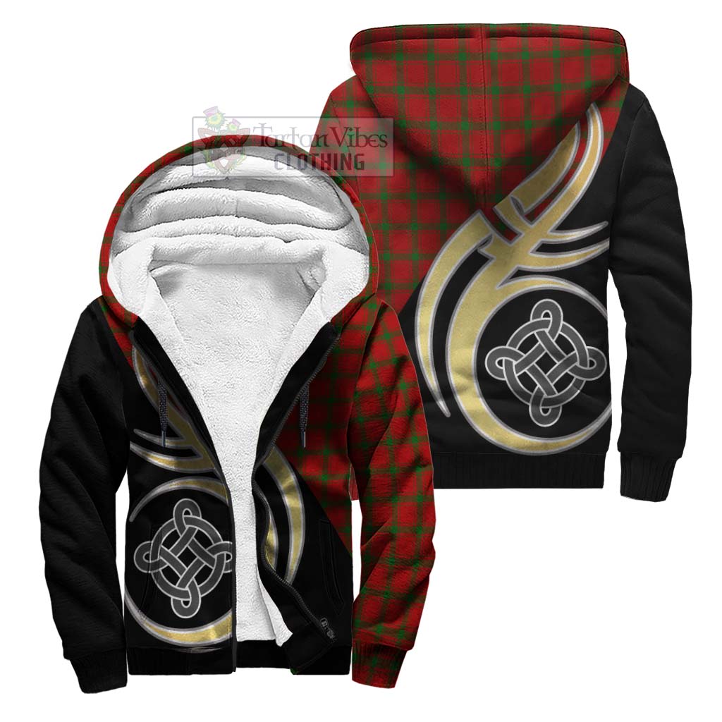 Donald of Sleat Tartan Sherpa Hoodie with Family Crest and Celtic Symbol Style Unisex S - Tartan Vibes Clothing