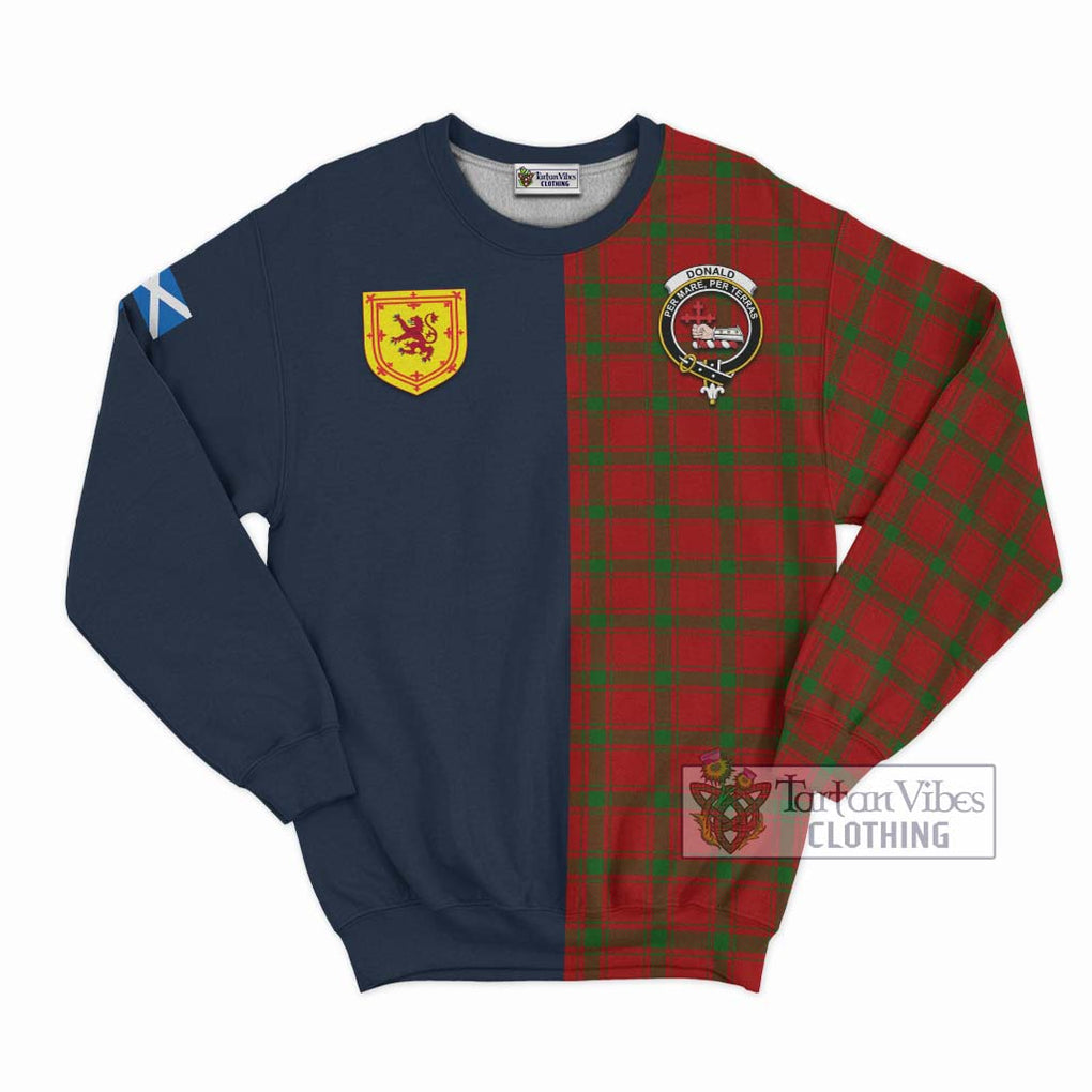 Tartan Vibes Clothing Donald of Sleat Tartan Sweatshirt with Scottish Lion Royal Arm Half Style