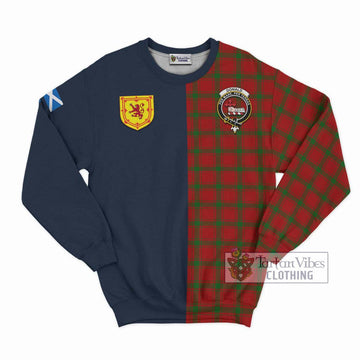 Donald of Sleat Tartan Sweatshirt Alba with Scottish Lion Royal Arm Half Style