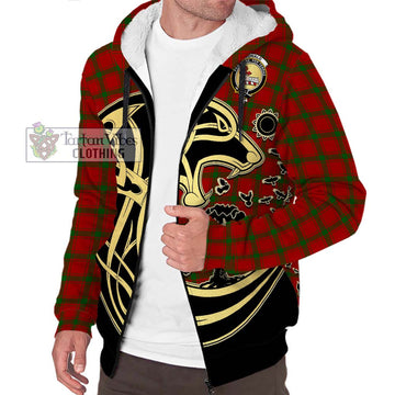 Donald of Sleat Tartan Sherpa Hoodie with Family Crest Celtic Wolf Style