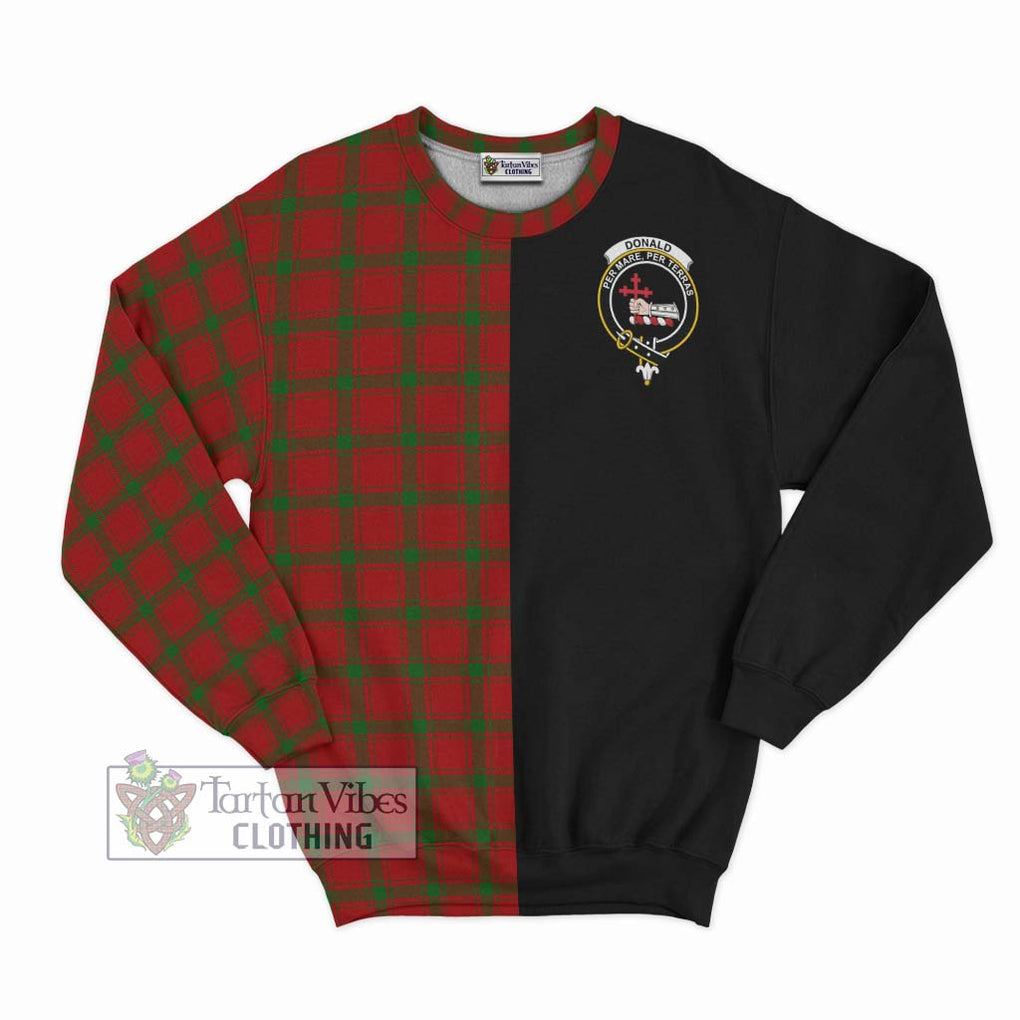 Donald of Sleat Tartan Sweatshirt with Family Crest and Half Of Me Style - Tartanvibesclothing Shop