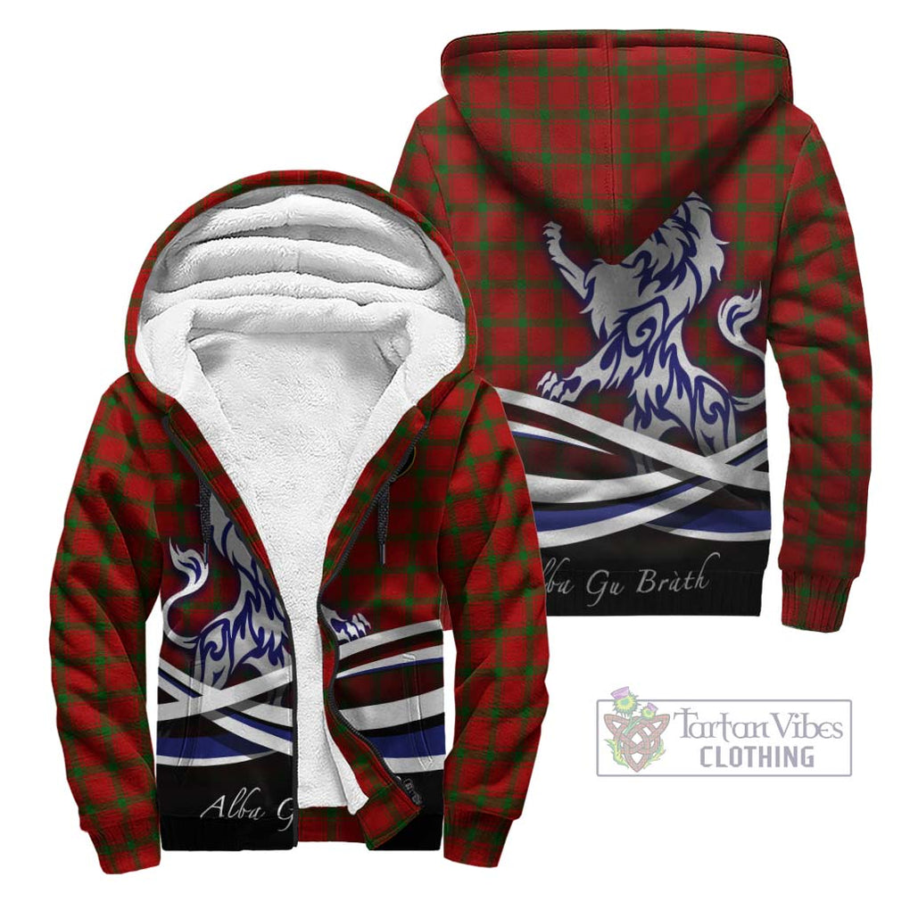 Donald of Sleat Tartan Sherpa Hoodie with Alba Gu Brath Regal Lion Emblem Unisex - Tartanvibesclothing Shop