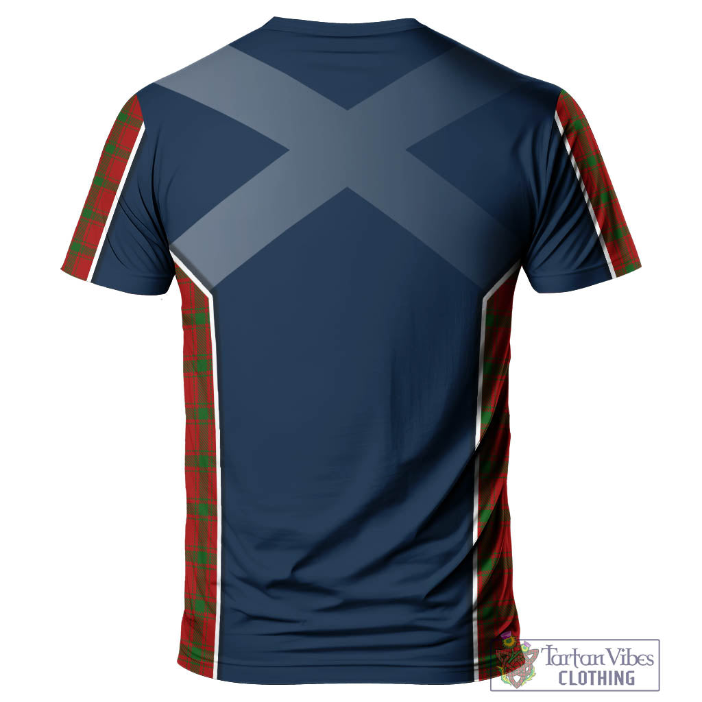 Tartan Vibes Clothing Donald of Sleat Tartan T-Shirt with Family Crest and Scottish Thistle Vibes Sport Style