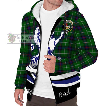 Donald of The Isles Tartan Sherpa Hoodie with Alba Gu Brath Regal Lion Emblem