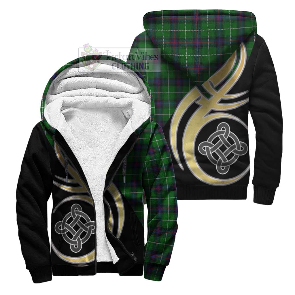 Donald of The Isles Tartan Sherpa Hoodie with Family Crest and Celtic Symbol Style Unisex S - Tartan Vibes Clothing