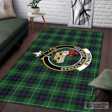 Donald of The Isles Tartan Area Rug with Family Crest
