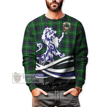 Donald of The Isles Tartan Sweatshirt with Alba Gu Brath Regal Lion Emblem