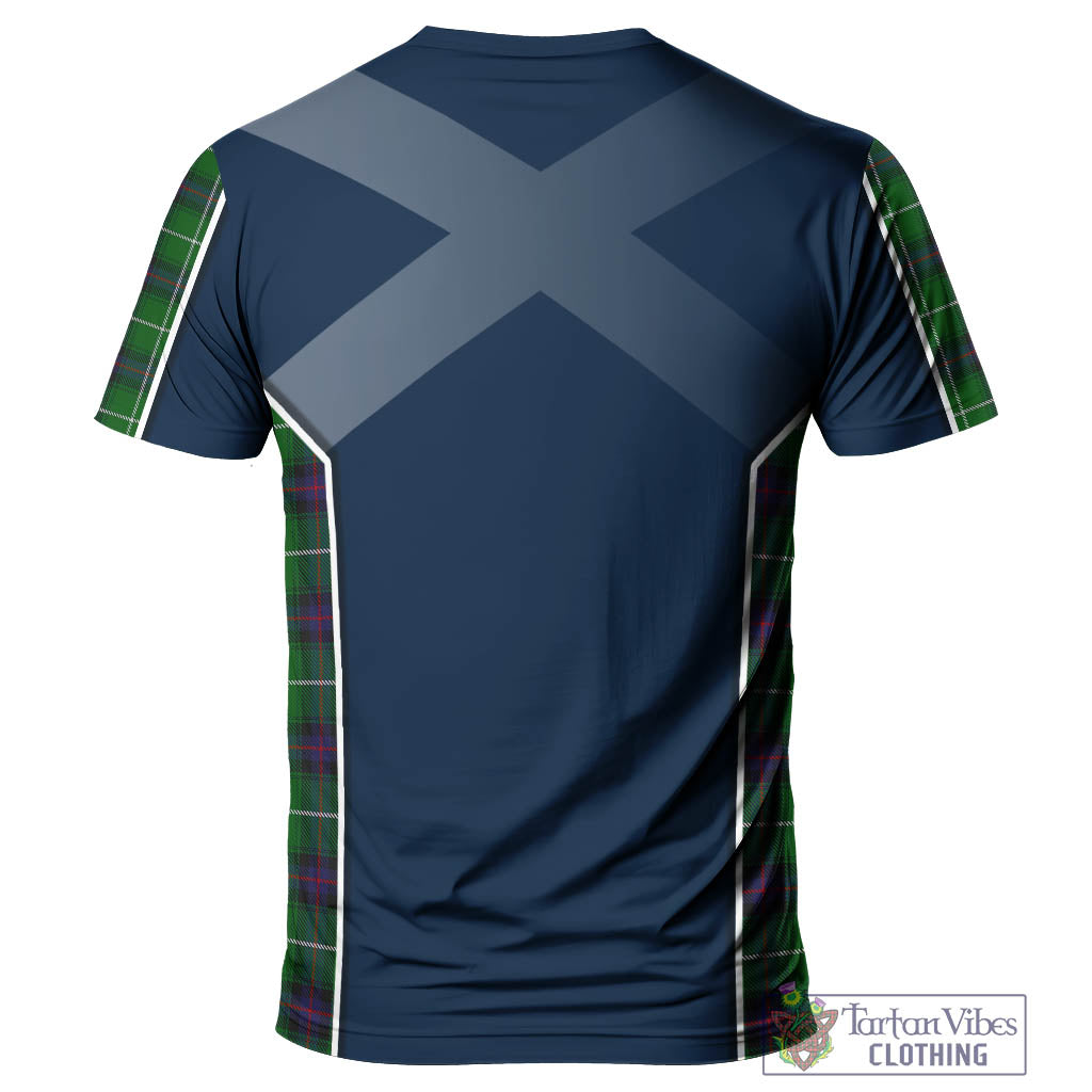 Tartan Vibes Clothing Donald of The Isles Tartan T-Shirt with Family Crest and Scottish Thistle Vibes Sport Style