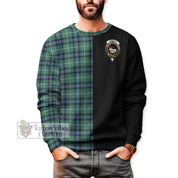 Donald of the Isles Hunting Ancient Tartan Sweatshirt with Family Crest and Half Of Me Style