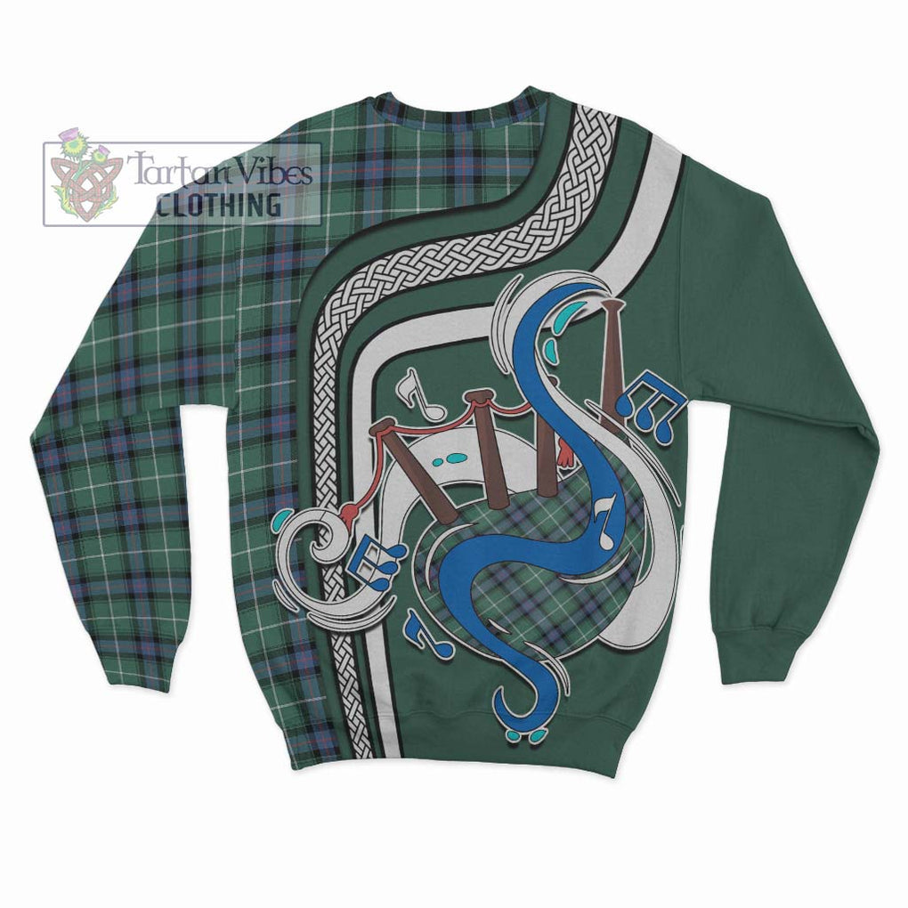 Donald of the Isles Hunting Ancient Tartan Sweatshirt with Epic Bagpipe Style - Tartanvibesclothing Shop