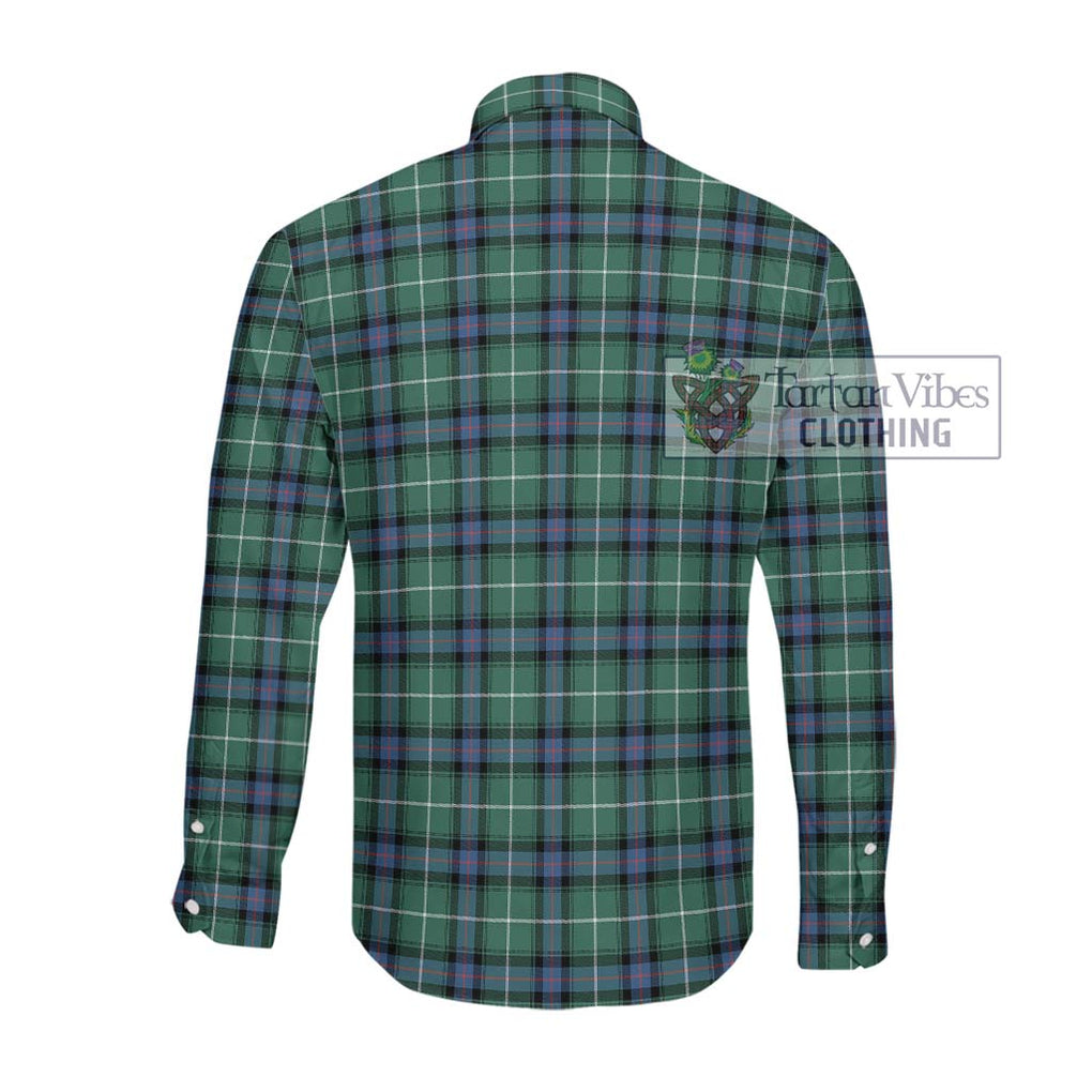 Donald of the Isles Hunting Ancient Tartan Long Sleeve Button Shirt with Family Crest DNA In Me Style - Tartanvibesclothing Shop