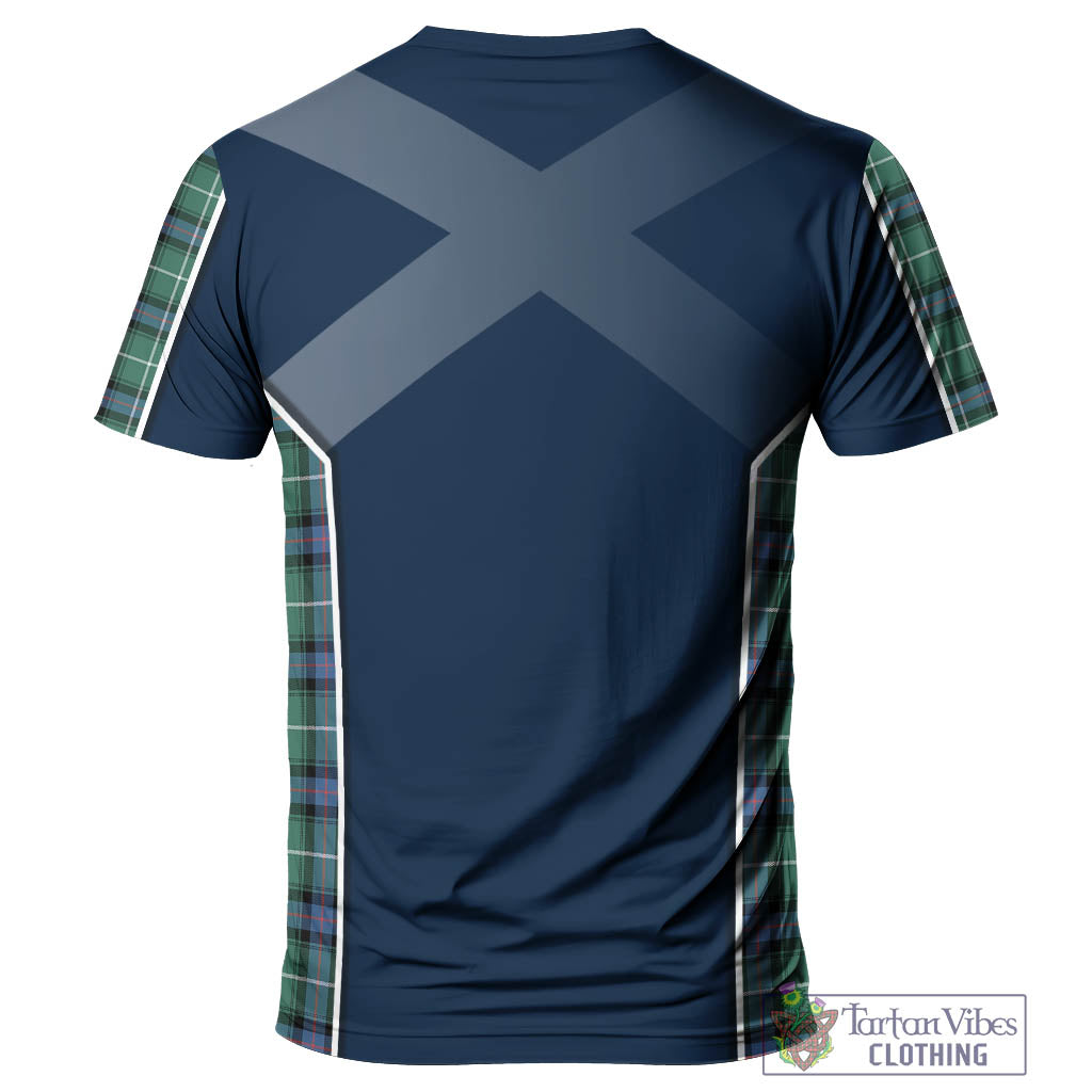 Tartan Vibes Clothing Donald of the Isles Hunting Ancient Tartan T-Shirt with Family Crest and Scottish Thistle Vibes Sport Style