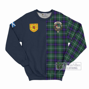 Donald of the Isles Hunting Modern Tartan Sweatshirt Alba with Scottish Lion Royal Arm Half Style