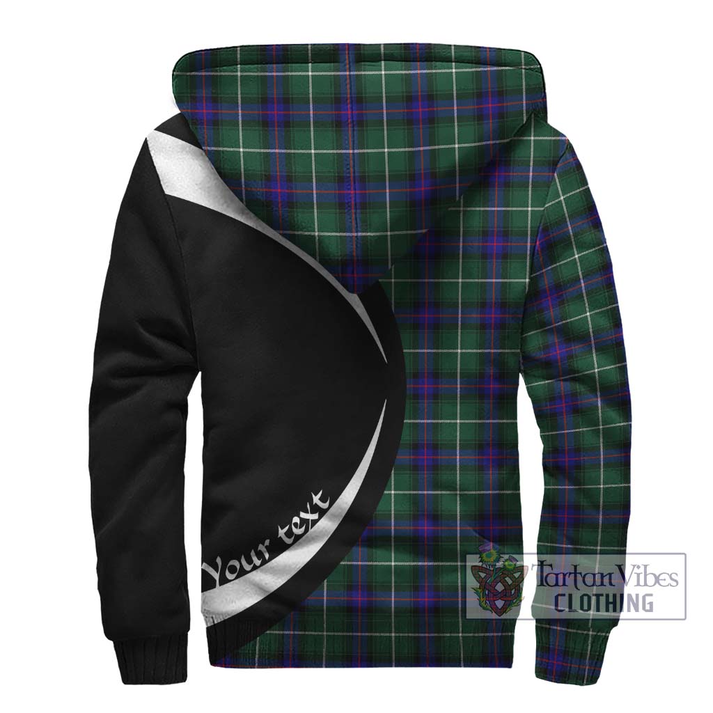 Donald of the Isles Hunting Modern Tartan Sherpa Hoodie with Family Crest Circle Style - Tartan Vibes Clothing