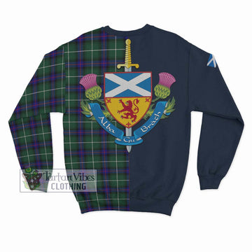 Donald of the Isles Hunting Modern Tartan Sweatshirt Alba with Scottish Lion Royal Arm Half Style