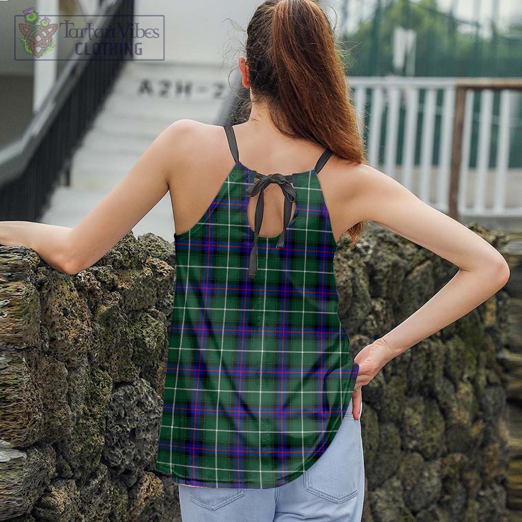 Tartan Vibes Clothing Donald of the Isles Hunting Modern Tartan Loose Halter Neck Camisole