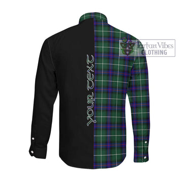 Donald of the Isles Hunting Modern Tartan Long Sleeve Button Shirt with Family Crest and Half Of Me Style