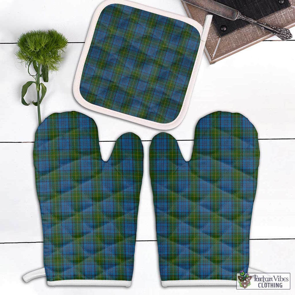 Donegal County Ireland Tartan Combo Oven Mitt & Pot-Holder Combo 1 Oven Mitt & 1 Pot-Holder White - Tartan Vibes Clothing