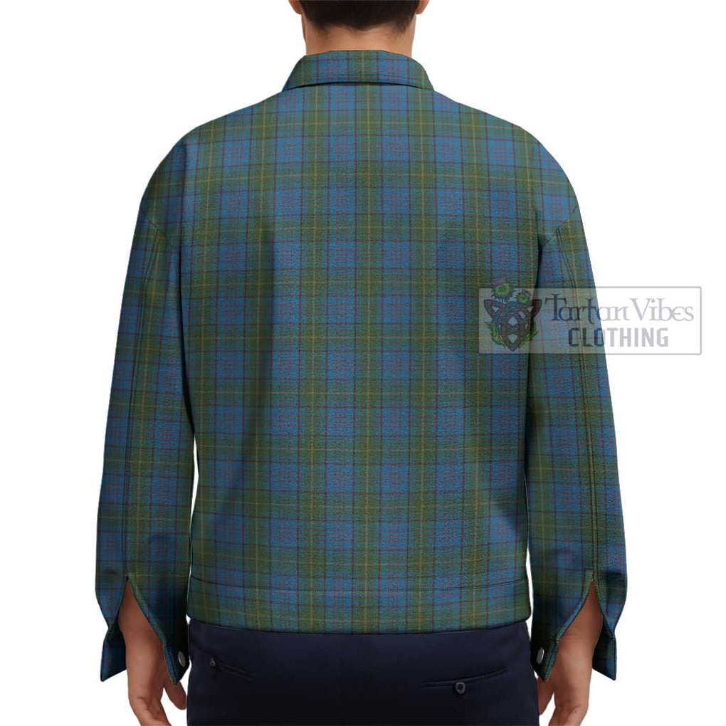 Donegal County Ireland Tartan Unisex Lapel Cotton Jacket - Tartan Vibes Clothing