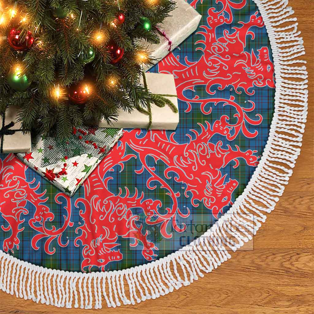 Tartan Vibes Clothing Donegal County Ireland Tartan Christmas Tree Skirt Lion Rampant Style