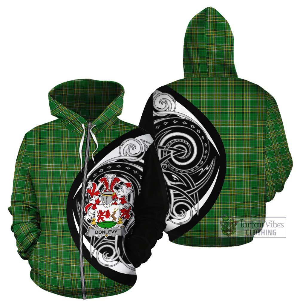 Donlevy Irish Clan Cotton Hoodie Celtic Circle Style Zip Hoodie - Tartan Vibes Clothing