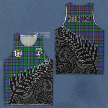 Donnachaidh Crest Tartan Men's Tank Top with New Zealand Silver Fern Half Style